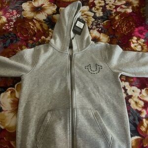 True Religion Light Gray Kids Hoodie